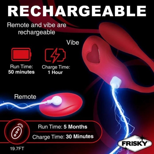 Frisky - Double Love Connection Panty Vibe - Red photo