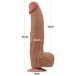 Lovetoy - 12" Sliding Skin Dildo - Brown 照片-13