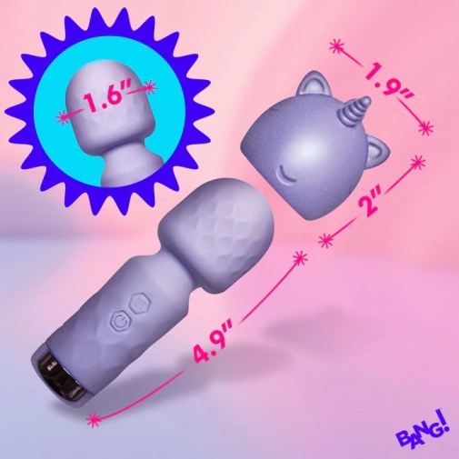 Bang! - Unicorn Mini Wand Vibrator - Purple photo