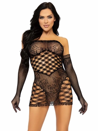 Leg Avenue - Waiting Game Dress Set - Black photo