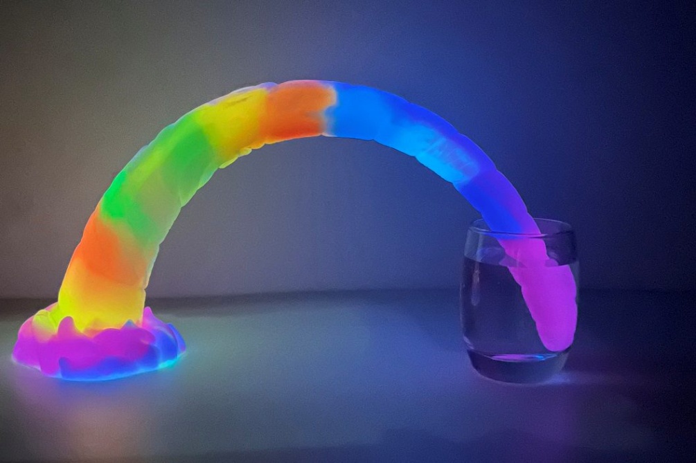 Glow in Dark Series
Material: silicone &nb... FAAK - Unicorn Glow Dildo - Luminous photo-8