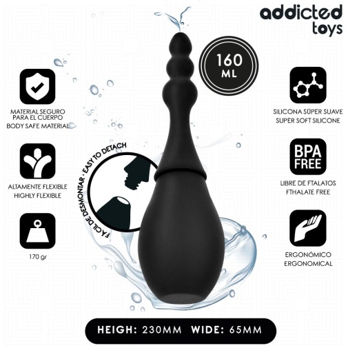 Addicted Toys - #4 旅行裝灌腸器 - 黑色 照片