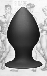 TOF - XL Silicone Anal Plug - Black photo