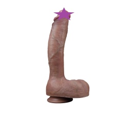 Lovetoy - 10.5'' 双层白金矽胶仿真阳具 照片
