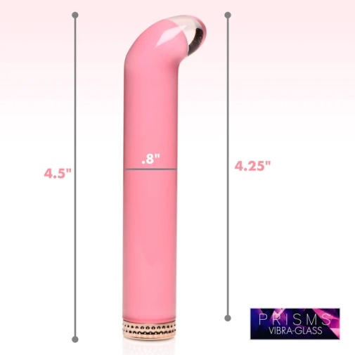 Prisms Erotic Glass - 10X Mini G-Spot Vibrator - Pink photo