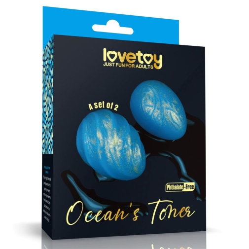 Lovetoy - Ocean's Toner Pelvic 蛋形收陰球套裝 - 藍色 照片