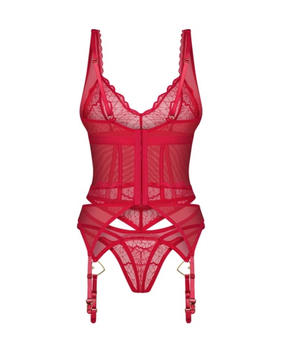 Obsessive - Cupide Desir Corset - Red - L/XL photo
