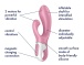 Satisfyer - Air Pump 兔子震動棒 - 粉紅色 照片-4