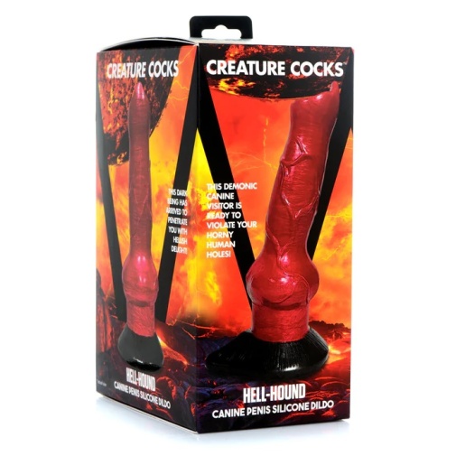 Creature Cocks - Hell-Hound Dildo - Red photo