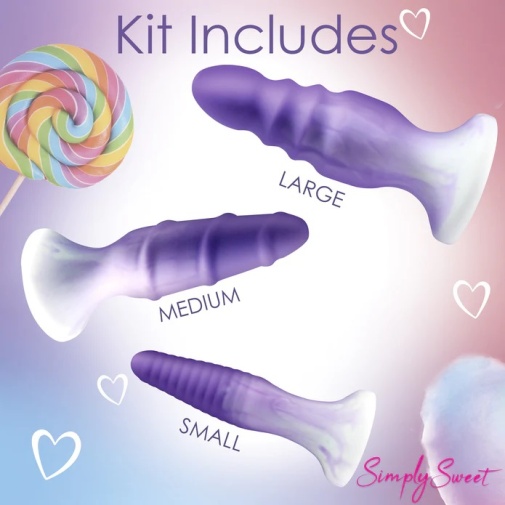 Simply Sweet - Butt Plug Set 3 pcs - Purple photo