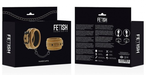 Fetish Submissive - 纯素皮革手铐 - 肉色 照片