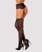 Obsessive - S821 Garter Stockings - Black - S/M/L photo-6