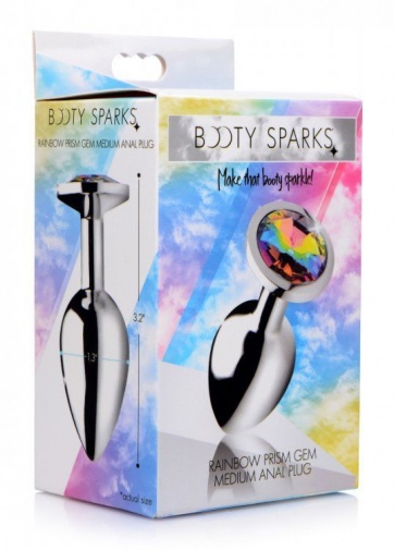 Booty Sparks - 彩虹稜鏡寶石後庭塞中碼 - 粉紅色 照片