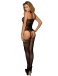 Ohyeah - Crotchless Fishnet Bodystocking - Black - M photo-2