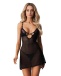 Obsessive - Alliane Chemise & Thong - Black - L/XL 照片