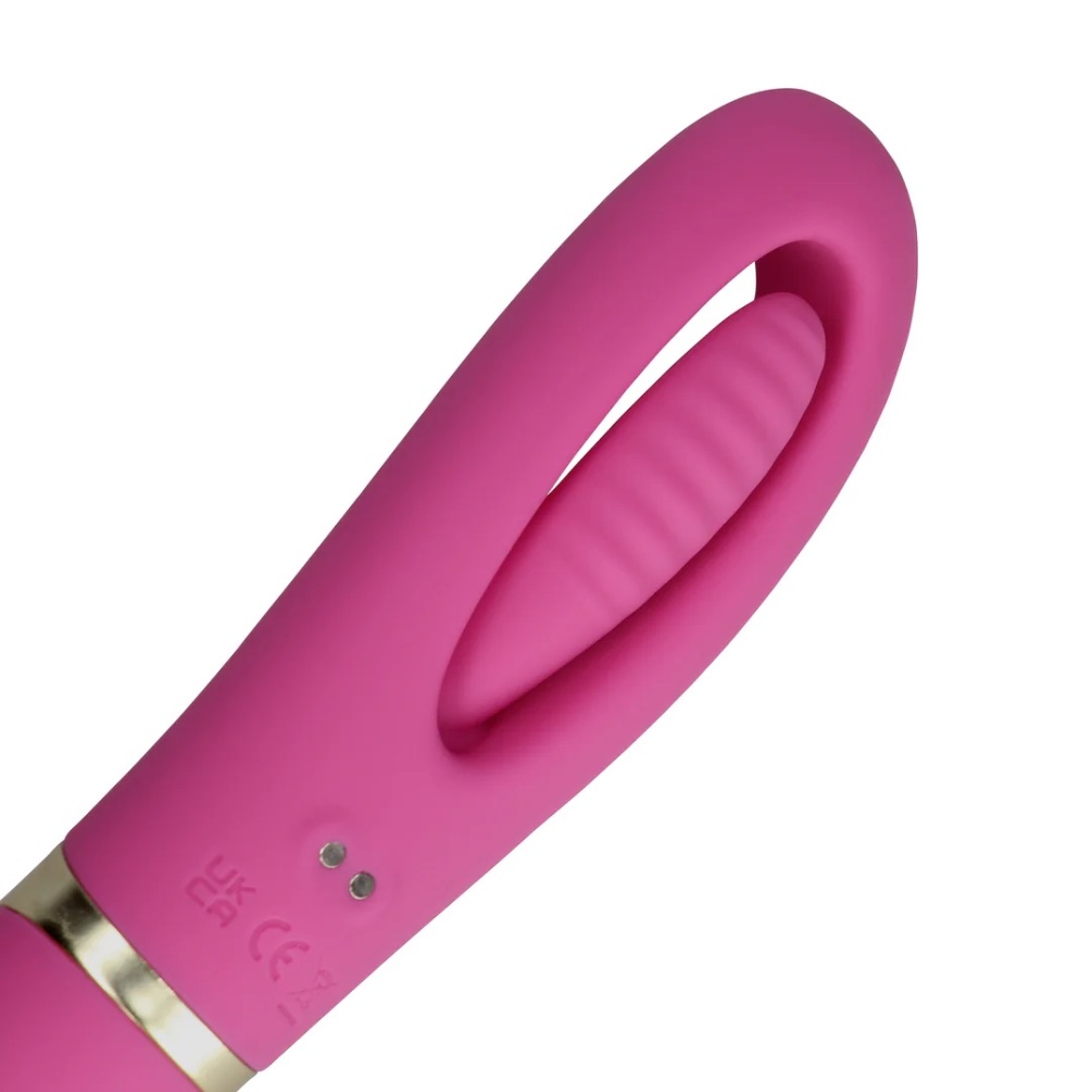 This Double-Sided Flapping and G-spot Vibrator is designed f... Loveline - Double Sided Flapping Vibrator - Pink photo-5