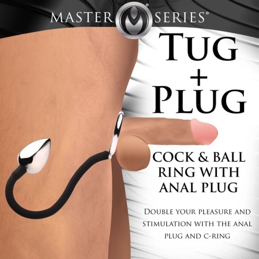 Master Series - Tug + Plug 陰莖陰囊環連後庭塞 照片
