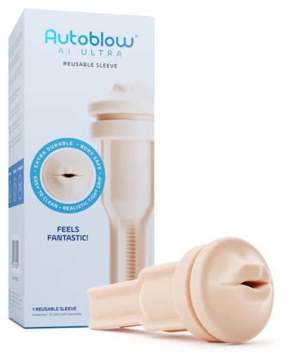 Autoblow - AI Ultra 可更換式逼真嘴形飛機杯套 - 肉色 照片
