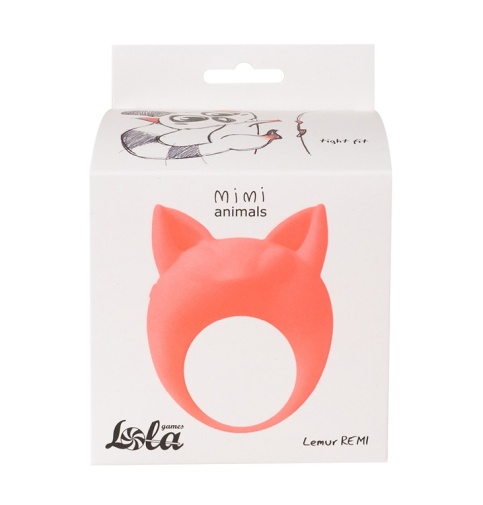 Lola Games - MiMi 狐猴形震动式阴茎环 - 橙色 照片