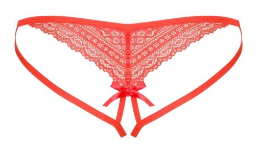 Obsessive - Picantina Crotchless Thong - Cherry Tomato - S/M photo