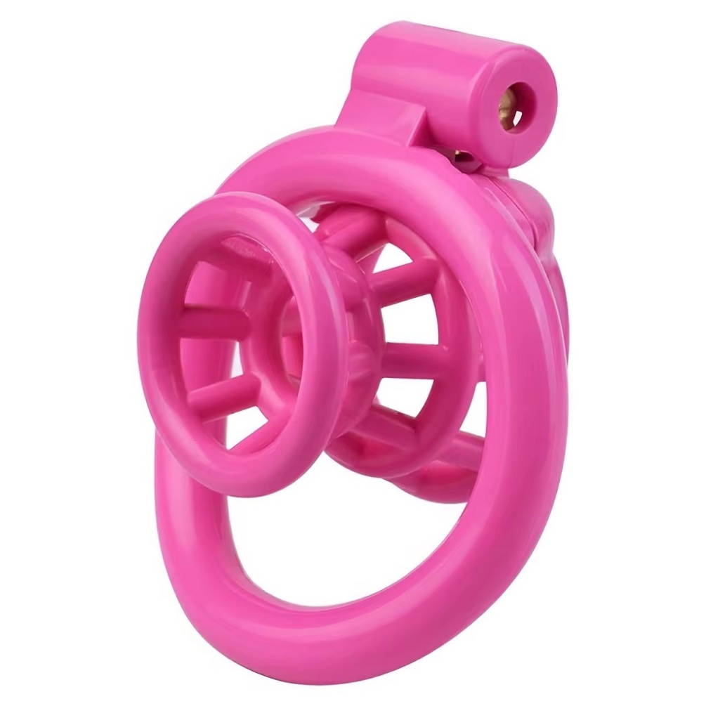 Material: 3D print resin
Size:
A Circular inside diameter: 3... FAAK - Resin Chastity Cage 217 - Pink photo-4