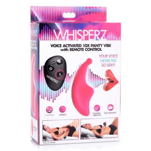 Whisperz - 10X 聲控底褲震蛋 - 粉紅色 照片