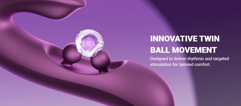 Seamlessly connect and explore customized settings for a per... Honey Play Box - Gem App Sensing Rabbit Vibrator - Purple photo-6