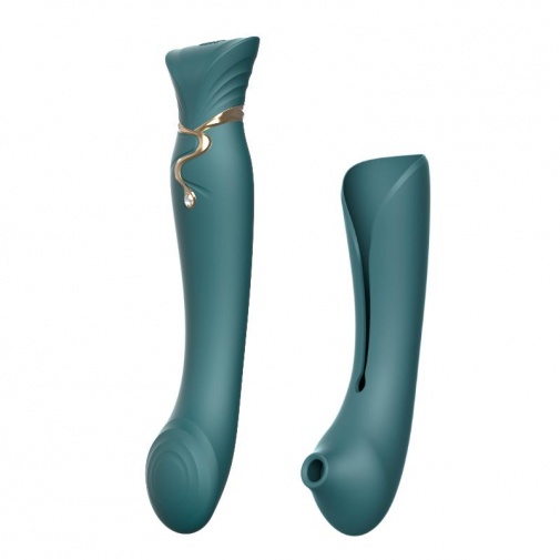 Zalo - Queen APP Heating Vibro Set - Jewel Green photo