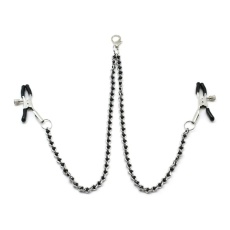 Liebe Seele - Nipple Clamps w Chain - Silver photo