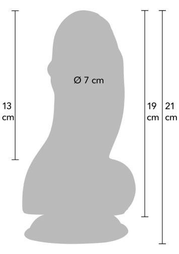 Hidden Desire - Inferno Huge Dildo 19cm - Black photo