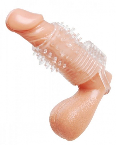 Size Matters - Vibrating Textured Erection Sleeve - Clear photo