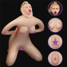 Lovetoy - 女上騎乘姿勢充氣娃娃 - 肉色 照片