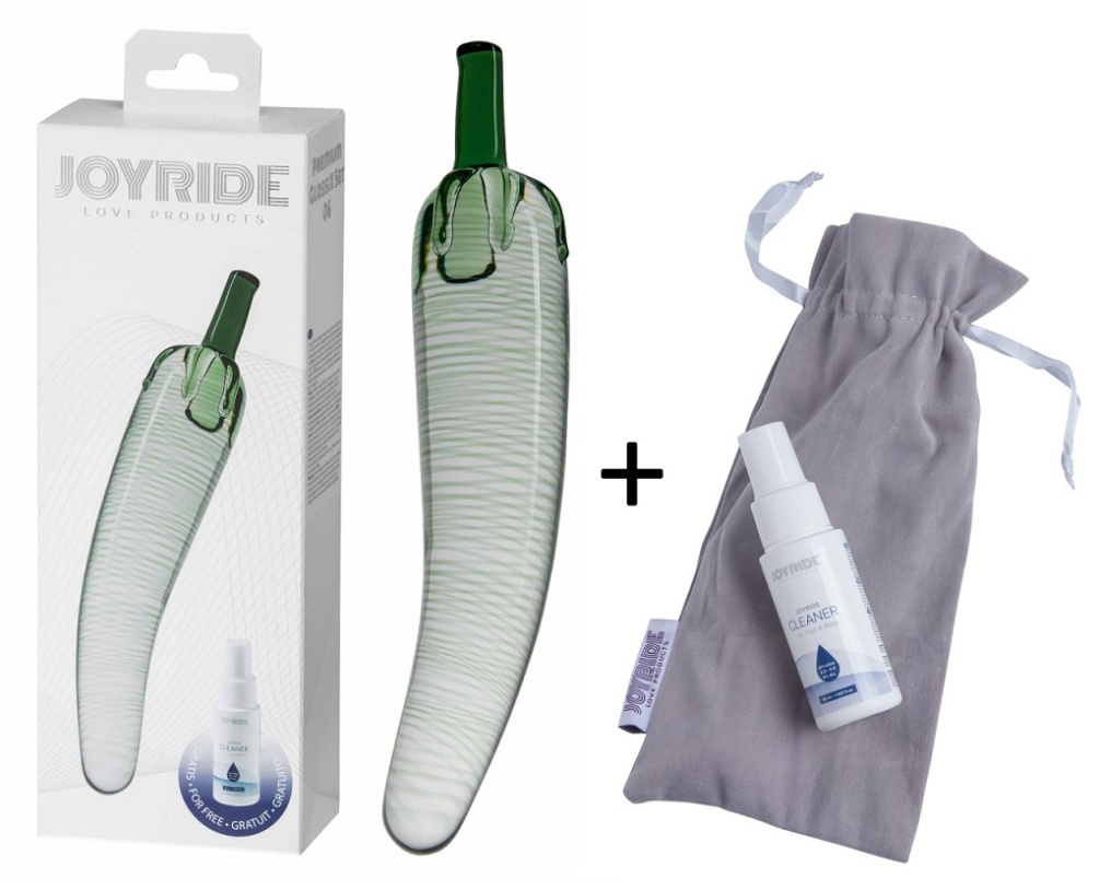 An elegant, high-quality series of handmade glass toys (... Joyride - Premium GlassiX Dildo No.6 - Green photo-2