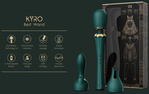 Zalo - Kyro 多功能震动按摩棒 - 蓝绿色 照片