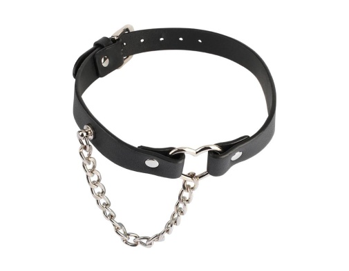 Chisa - Heart Collar w Chain - Black photo
