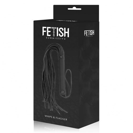 Fetish Submissive - 純素皮革散鞭 - 黑色 照片