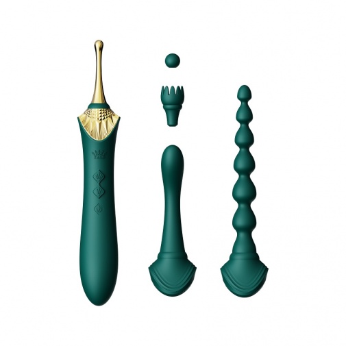 Zalo - Bess 2 Heating Dual Vibrator - Turquoise Green photo