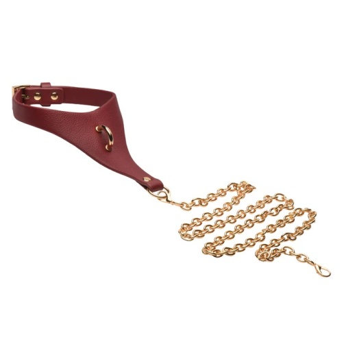 Master Series - Captivate Collar w Body Chain - Red photo