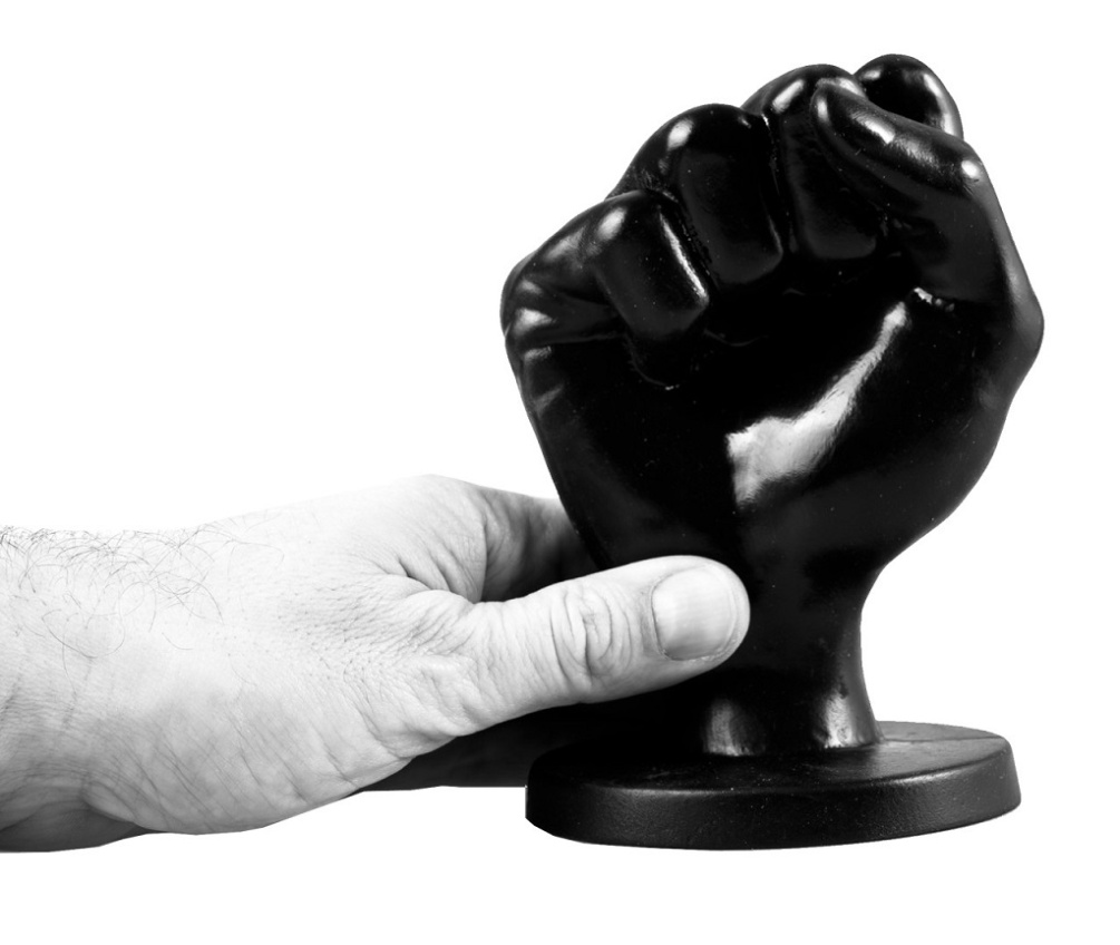 This buttplug All Black is shaped like a fist and provides t... All Black - Fist Dildo M - Black photo-2