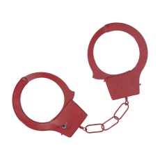 Ouch - Classic Metal Hand Cuffs - Red 照片