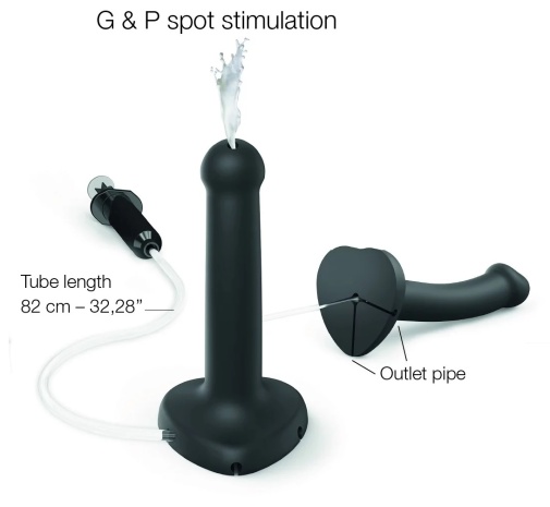 Strap-On-Me - 噴水仿真陽具 細碼 - 黑色 照片