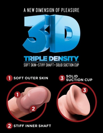 King Cock - Triple Density w Balls 7.5" - Flesh photo