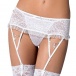 Obsessive - Diamond Garter Belt - White - L/XL photo