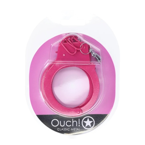 Ouch - Classic Metal Hand Cuffs - Pink 照片