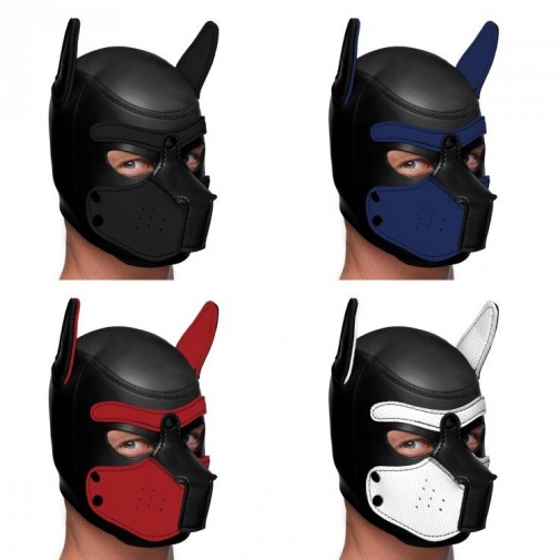 Master Series - Spike Neoprene 犬形頭罩 - 黑色 照片