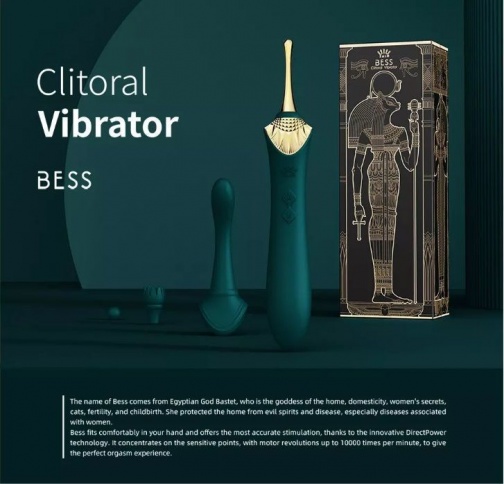 Zalo - Bess APP Dual Vibrator - Turquoise Green photo