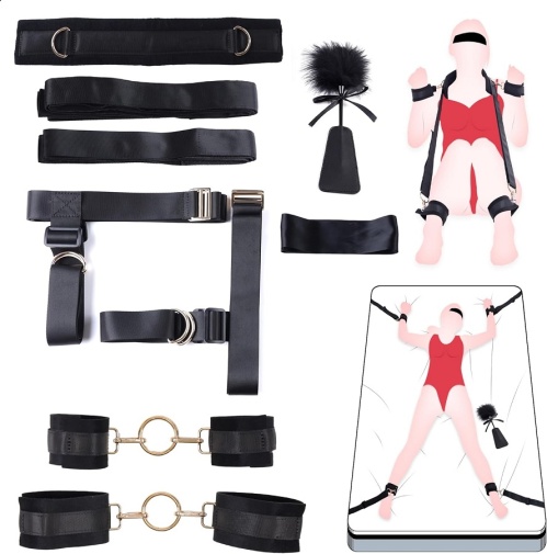 Yeahwow - Bed Restraint Set - Black photo