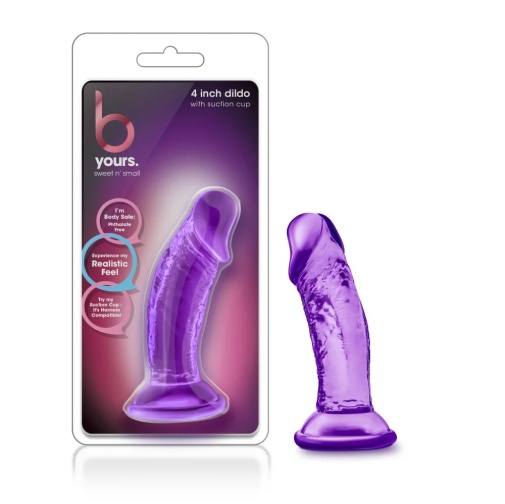 B Yours - Sweet 初学者吸盘假阳具 10cm - 紫色 照片