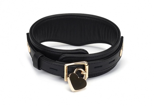 Liebe Seele - Leather Curved Collar - Dark Secret photo