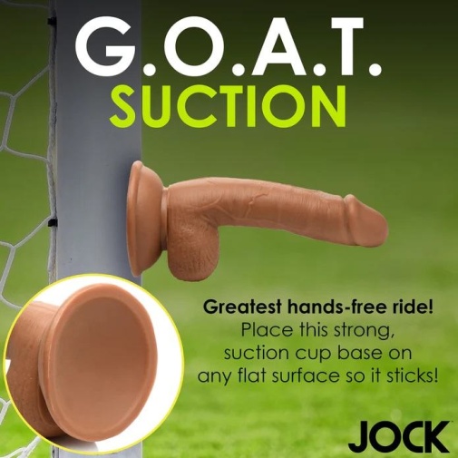 Jock - 足球员Sam 的 7" 仿真阳具配睾丸 - 肉色 照片